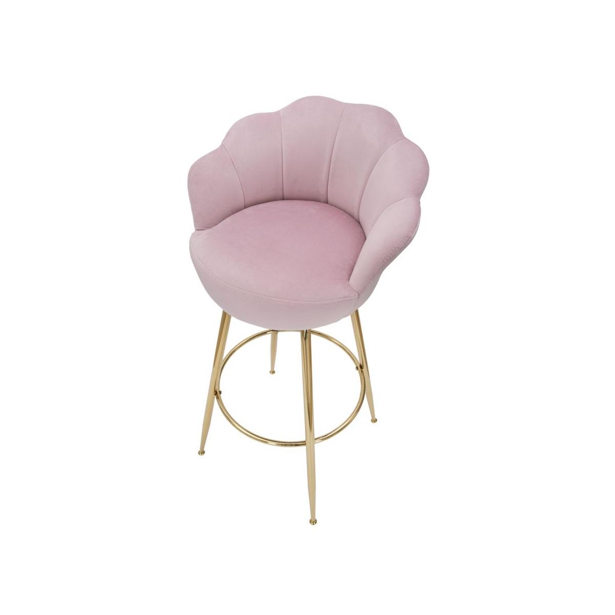 Sgabello bar vienna rosa cm 55x53x110 (altezza seduta 88 cm)