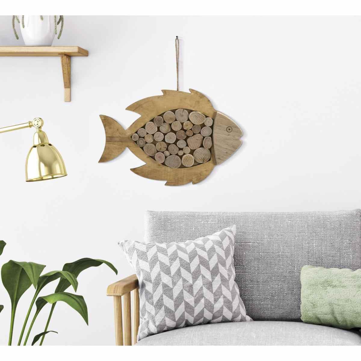 Pesce da appendere nature cm 42,5x2x28,5 min 2