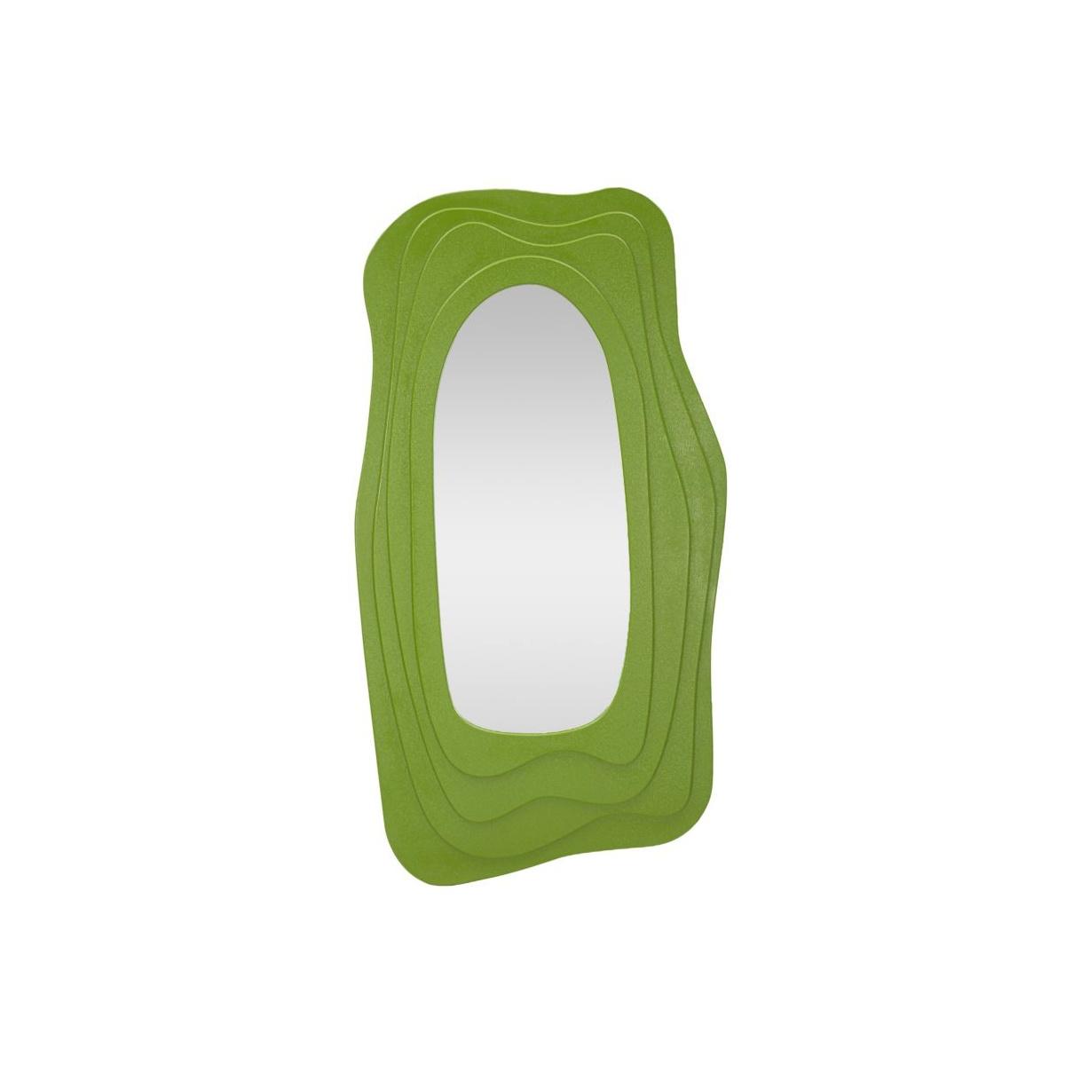 Specchio da muro dafne verde cm 90x4x165 (misura specchio cm 46x107)
