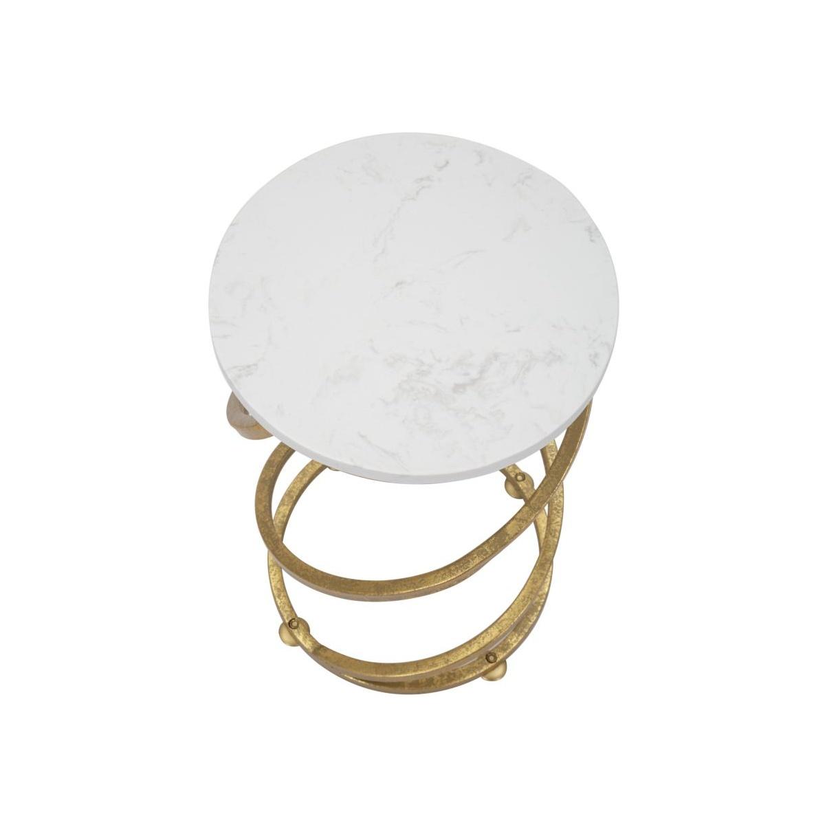 Tavolinetto spiral marble cm Ø 27,5x47,5