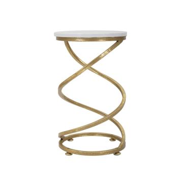 Tavolinetto spiral marble cm Ø 27,5x47,5