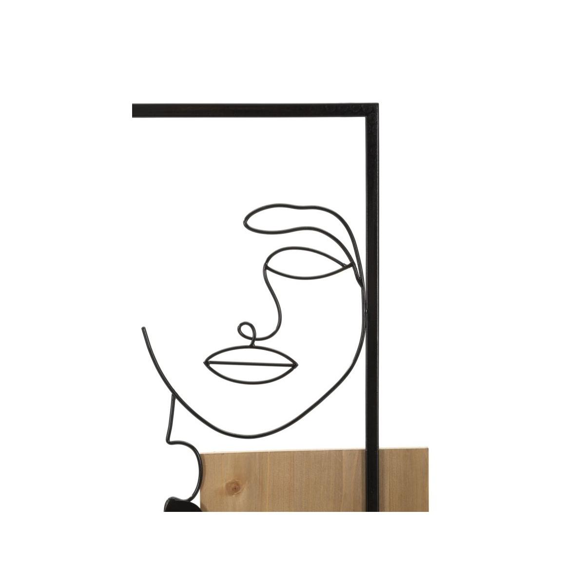 Pannello da muro faces ferro e wood cm 63x2x90