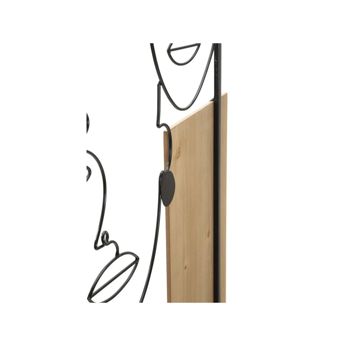 Pannello da muro faces ferro e wood cm 63x2x90