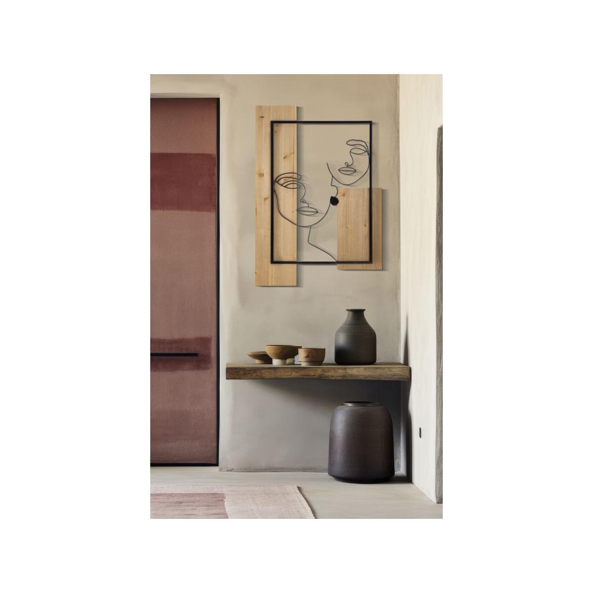 Pannello da muro faces ferro e wood cm 63x2x90