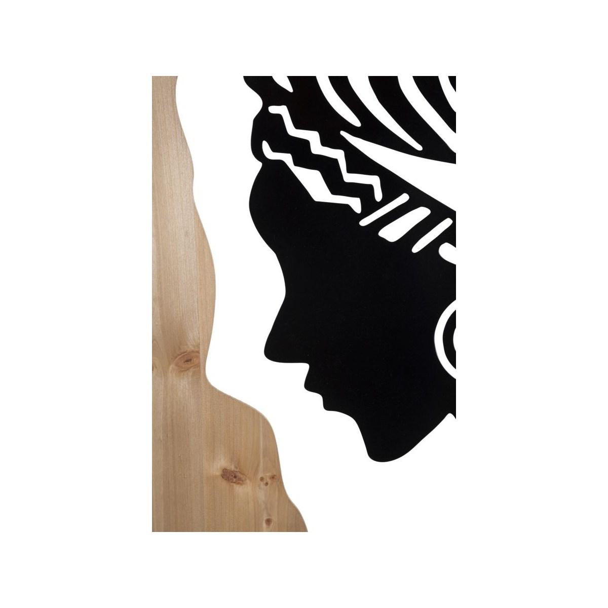 Pannello da muro tribal ferro e wood cm 53x2x80