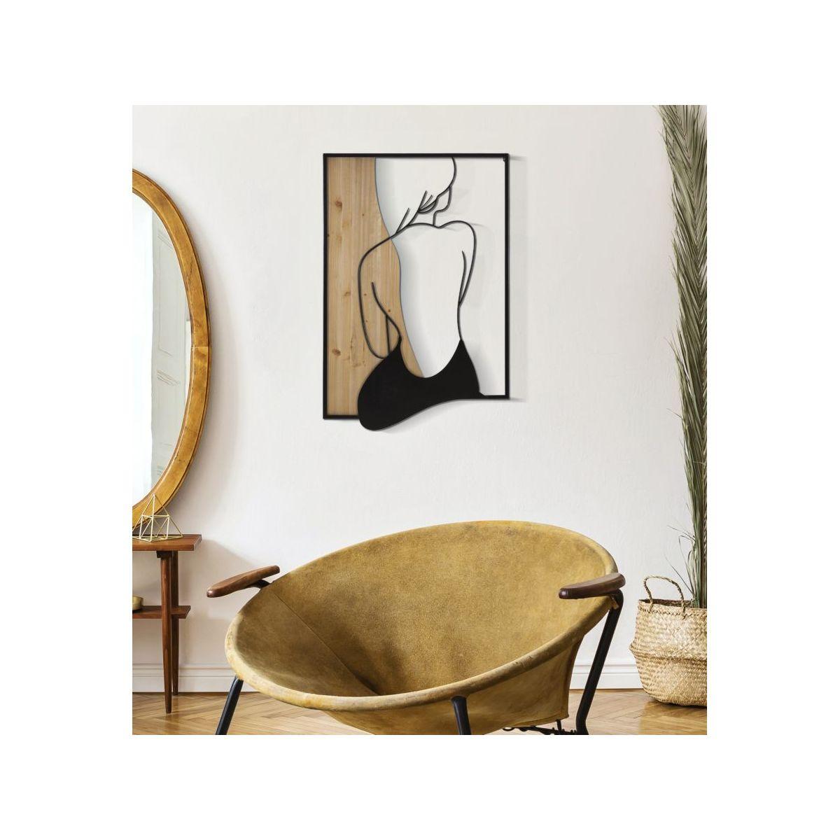 Pannello da muro beauty ferro e wood 60x2x90