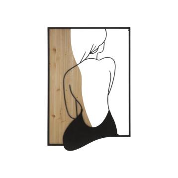 Pannello da muro beauty ferro e wood 60x2x90