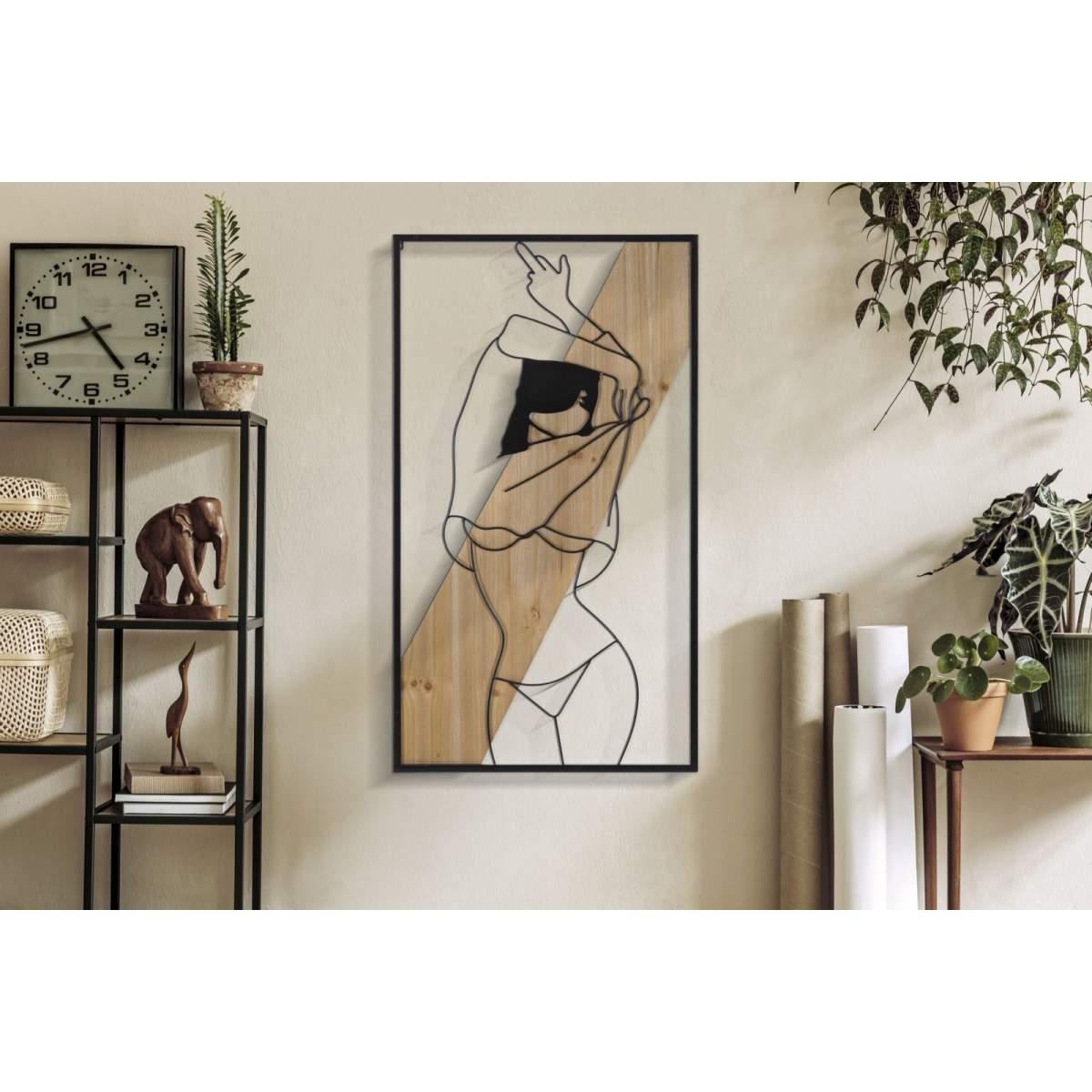 Pannello da muro strip -a- ferro e wood cm 50x2x90