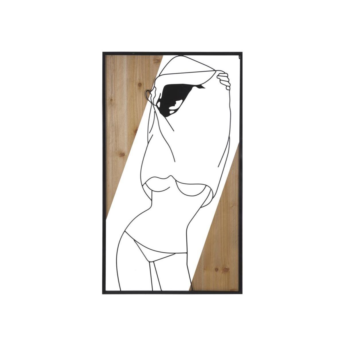 Pannello da muro strip -b- ferro e wood cm 50x2x90