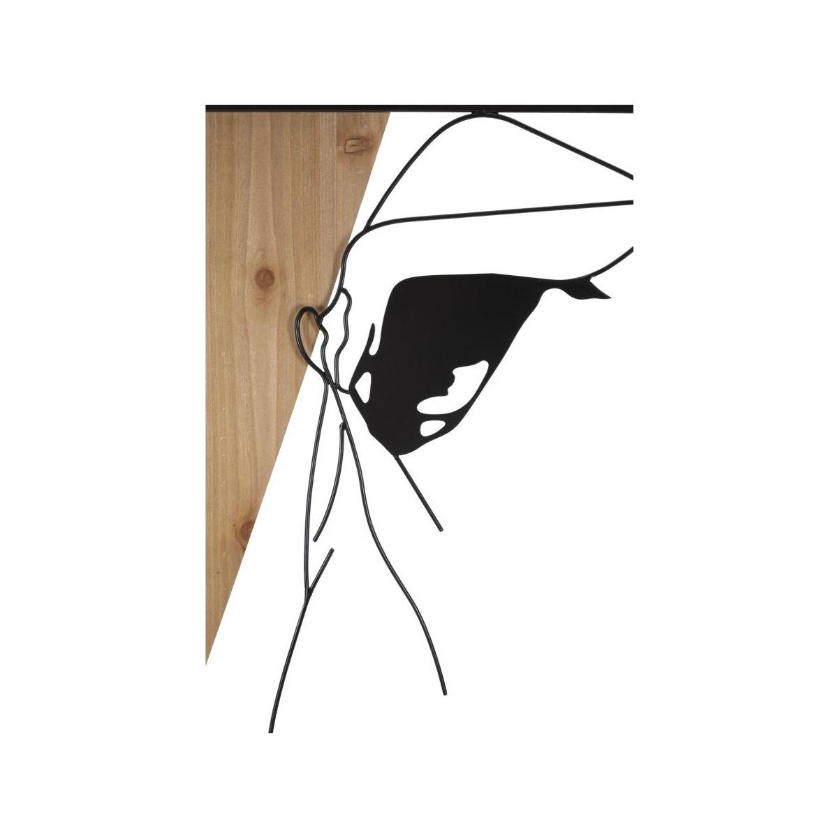 Pannello da muro strip -b- ferro e wood cm 50x2x90