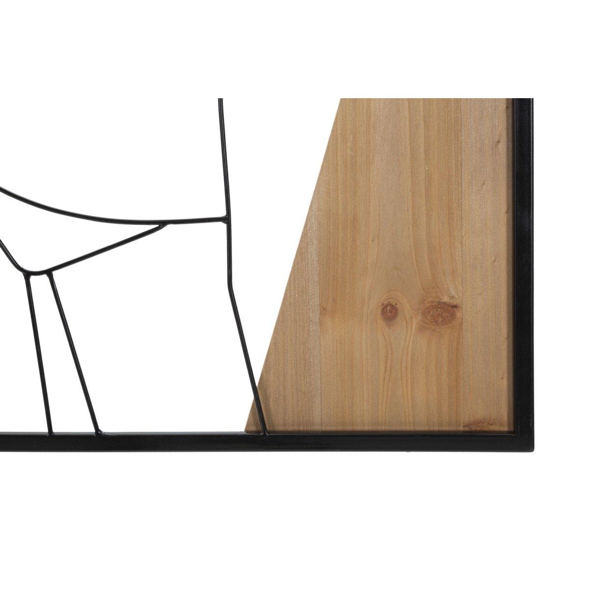 Pannello da muro strip -b- ferro e wood cm 50x2x90