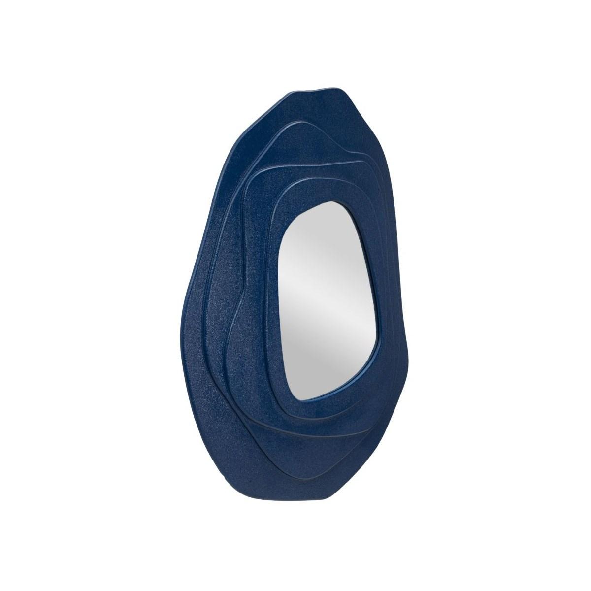 Specchio da muro dalia blu cm 90x4x97 (misura specchio cm 43x45)