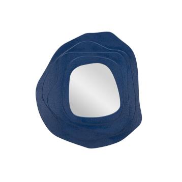 Specchio da muro dalia blu cm 90x4x97 (misura specchio cm 43x45)