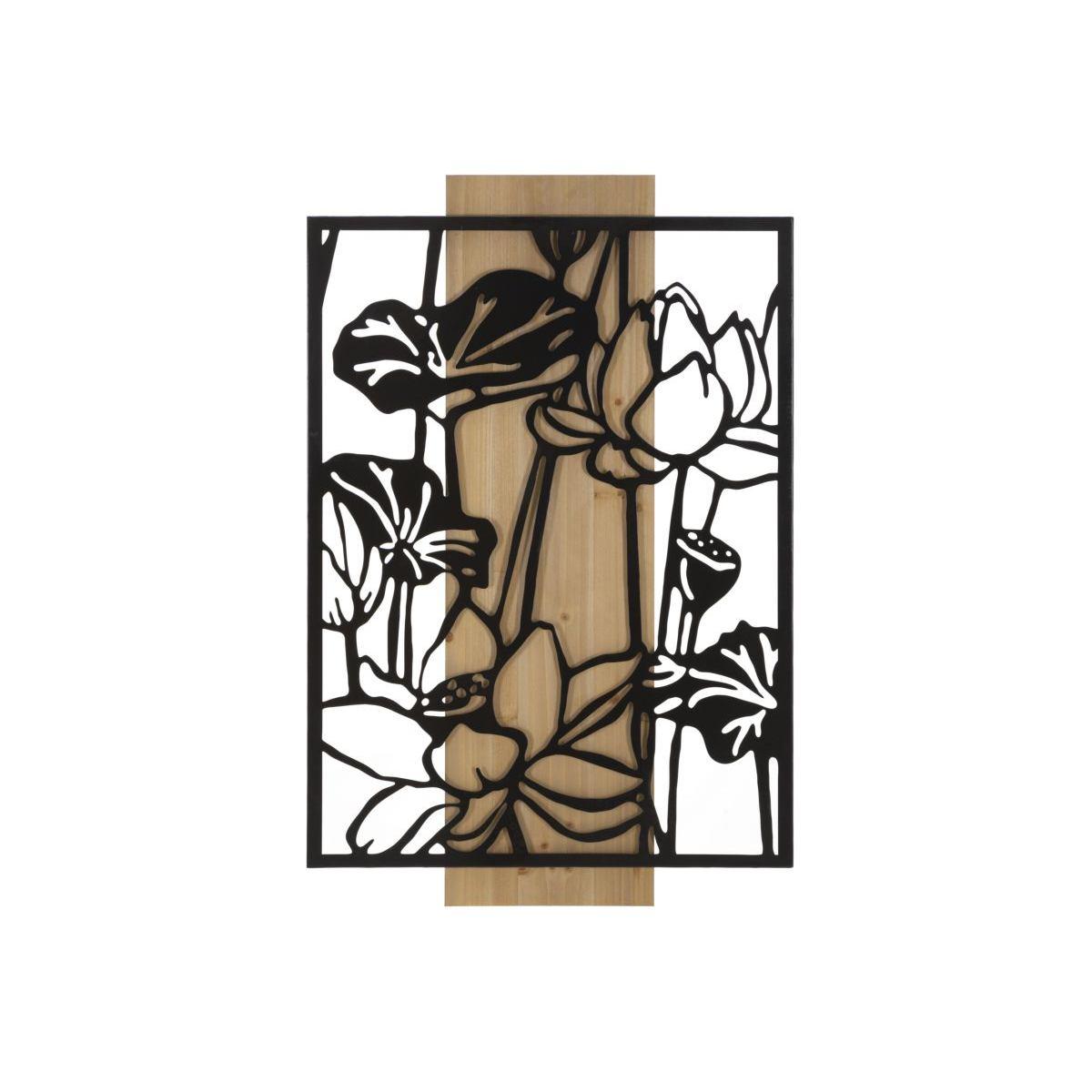 Pannello da muro lotus ferro e wood cm 60x2x90