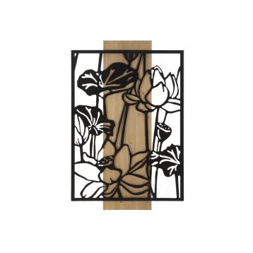 Pannello da muro lotus ferro e wood cm 60x2x90