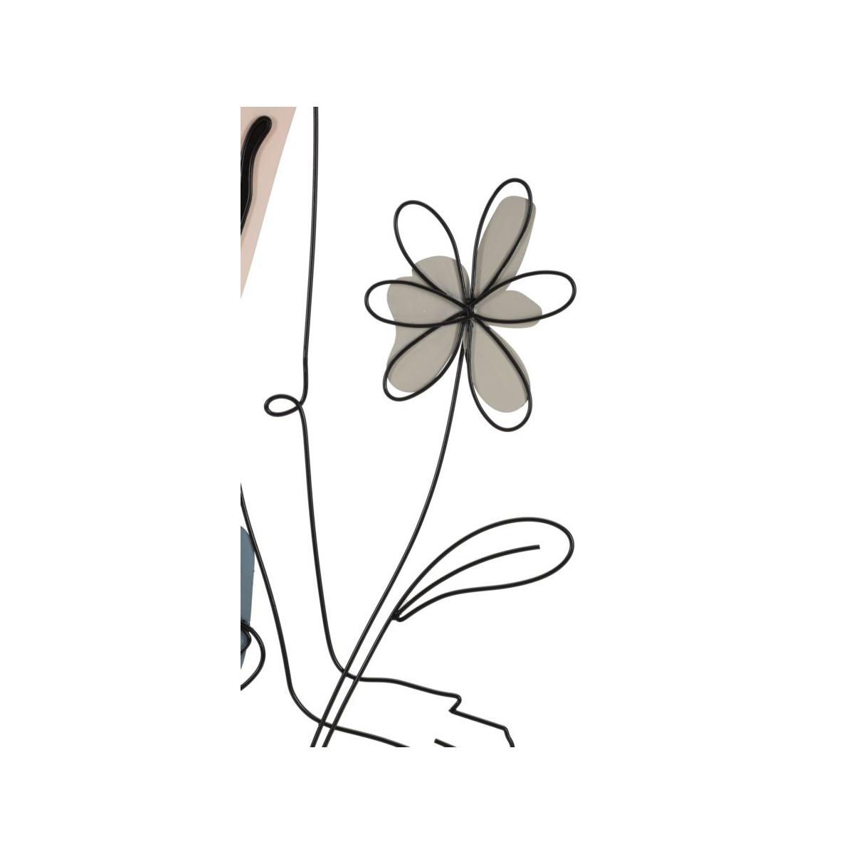 Pannello da muro lady w/flower cm 80x1,3x90<br><br>