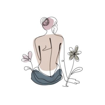 Pannello da muro lady w/flower cm 80x1,3x90<br><br>
