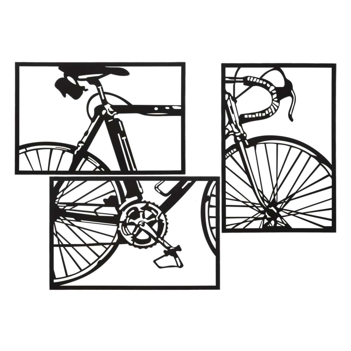 Pannello da muro bike set 3pz cm 40x1,3x60 (singolo pz)