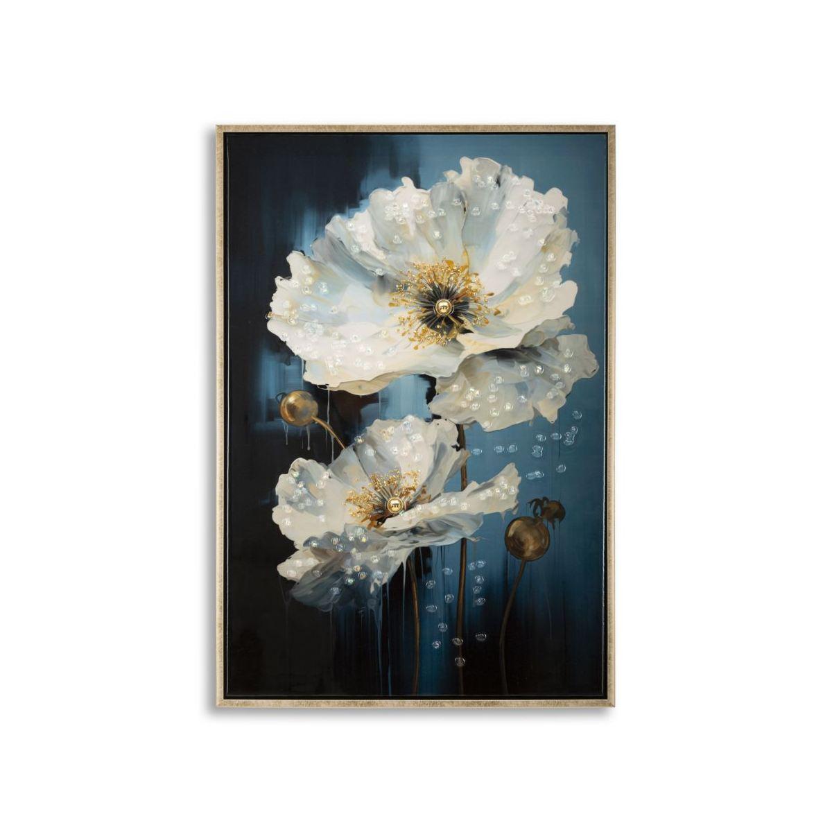 Dipinto su tela laccato bluey c/cornice cm 42x3,5x62