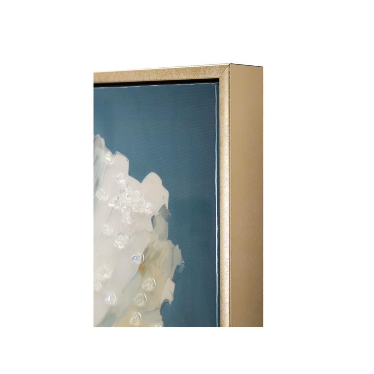 Dipinto su tela laccato bluey c/cornice cm 42x3,5x62