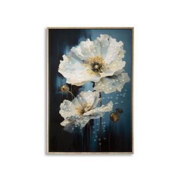 Dipinto su tela laccato bluey c/cornice cm 42x3,5x62