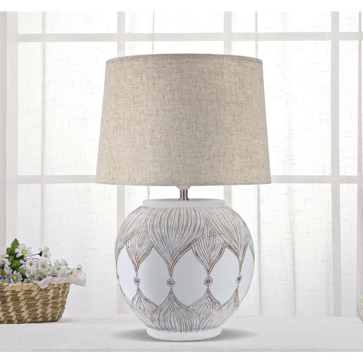 Lampada da tavolo resina rot. atene cm Ø 38x59