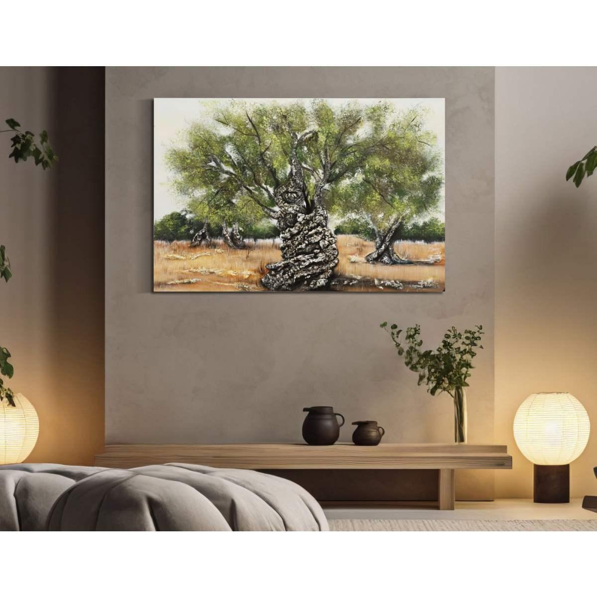 Dipinto su tela olivo -a- cm 120x3,8x80