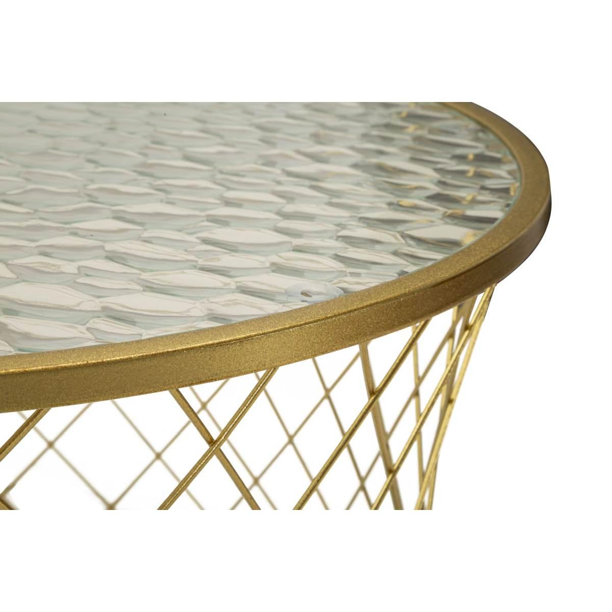 Tavolinetti noah gold set 4 pz cm Ø 70x45-47x54,5-36x50-28x45