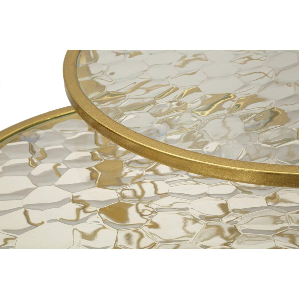 Tavolinetti noah gold set 4 pz cm Ø 70x45-47x54,5-36x50-28x45
