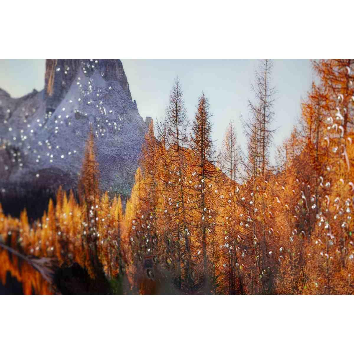 Stampa su tela laccata c/cornice lake cm 90x4x60