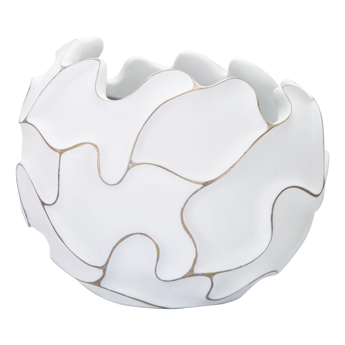 Cachepot resina lines cm Ø 44x37