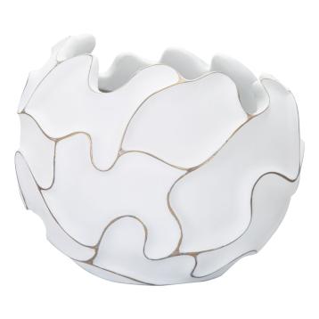 Cachepot resina lines cm Ø 44x37