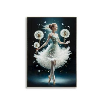 Dipinto su tela laccato dancing c/cornice -a- cm 72x4x102