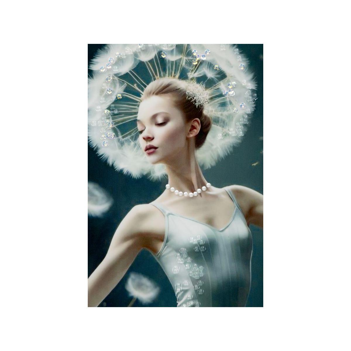 Dipinto su tela laccato dancing c/cornice -b- cm 72x4x102