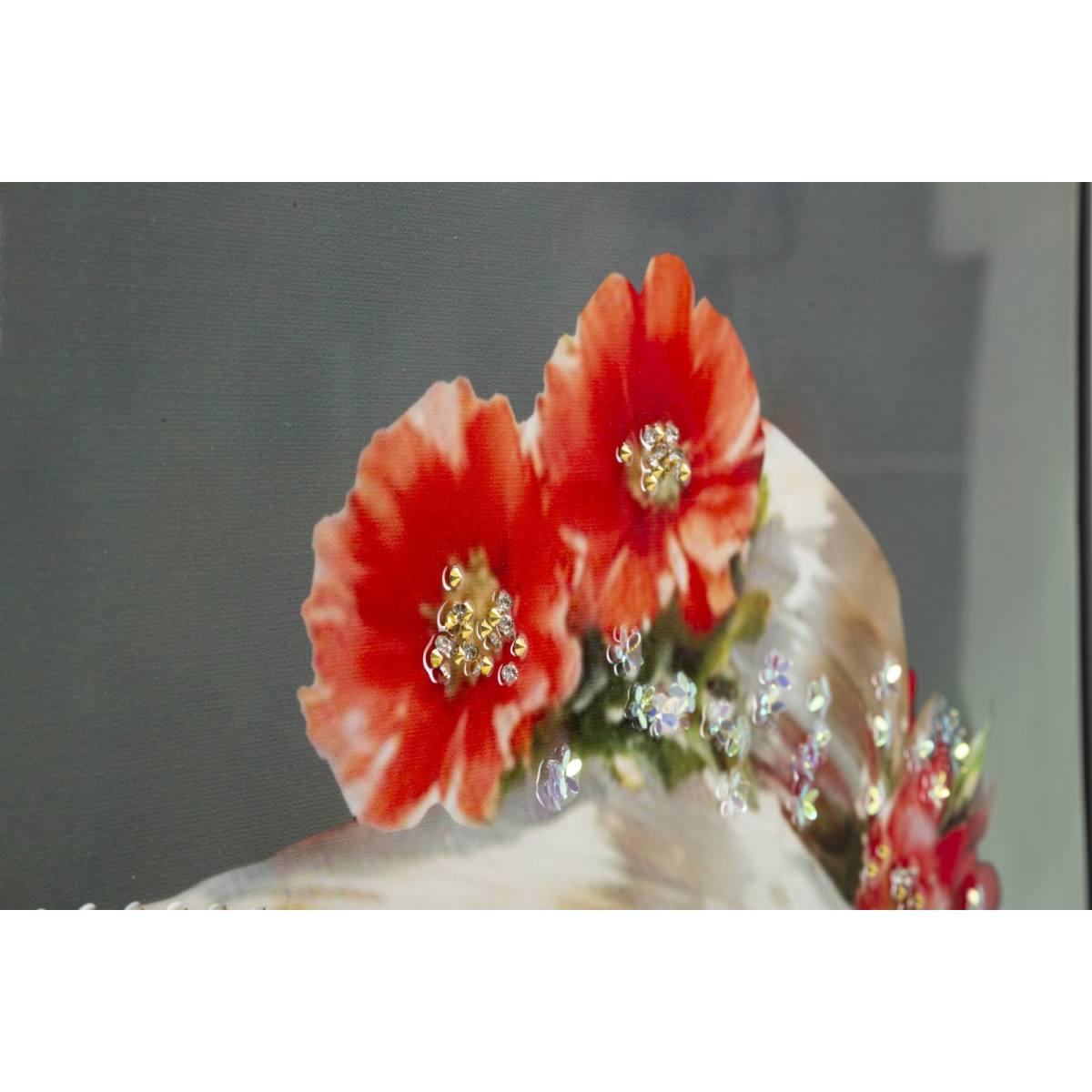Dipinto su tela laccato elegant c/cornice -b- cm 52x4,5x152