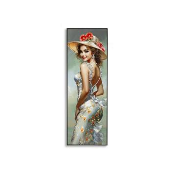 Dipinto su tela laccato elegant c/cornice -b- cm 52x4,5x152