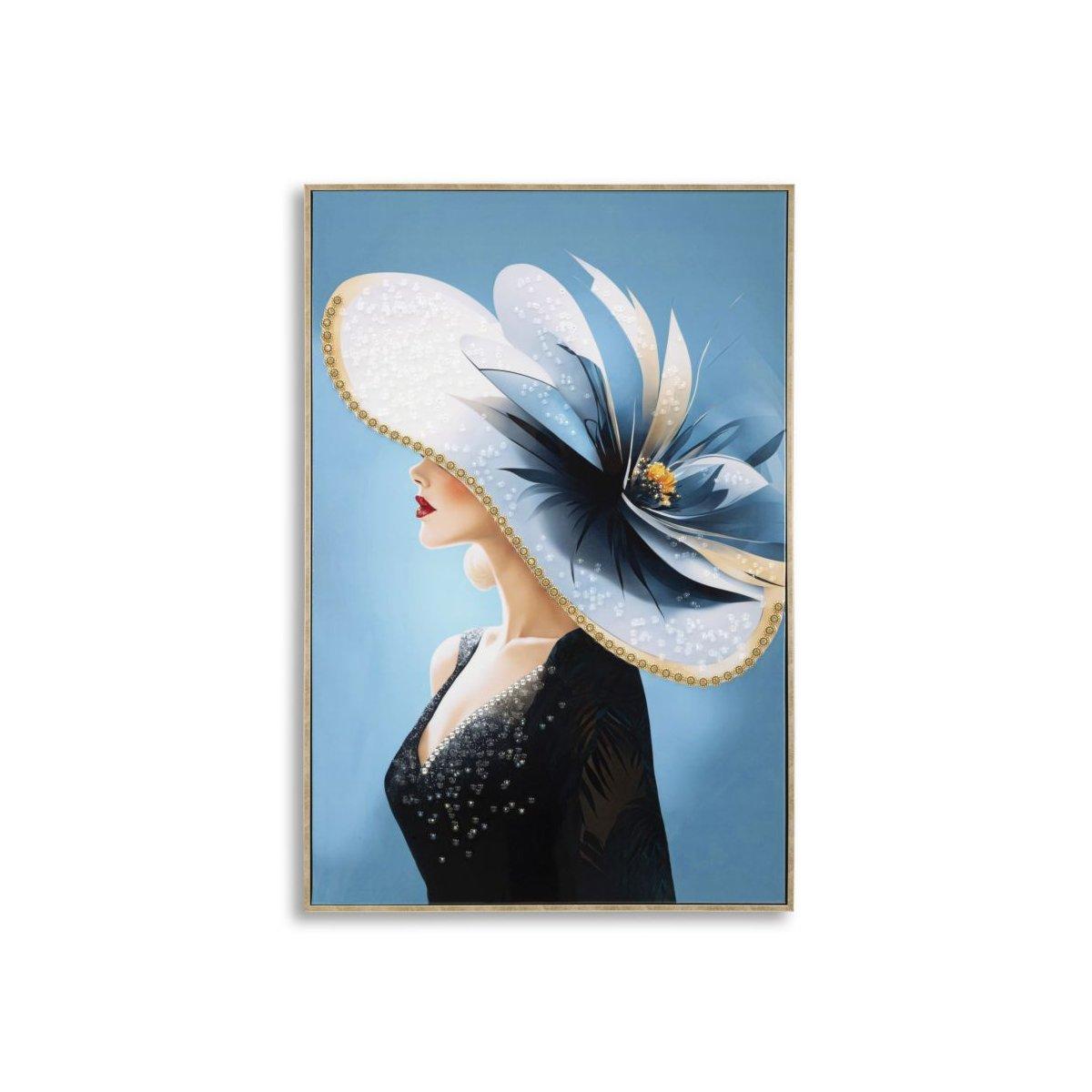 Dipinto su tela laccato dori c/cornice -b- cm 62x4x92