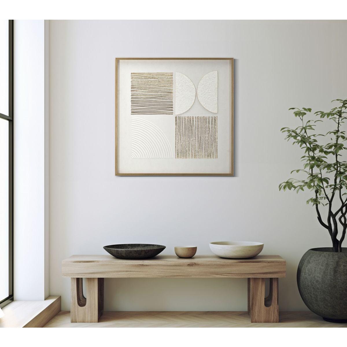 Dipinto su tela abstrac c/cornice -a- cm 60x3x60