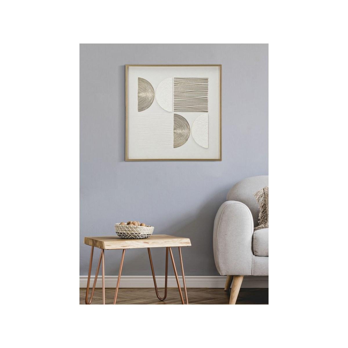 Dipinto su tela abstrac c/cornice -b- cm 60x3x60
