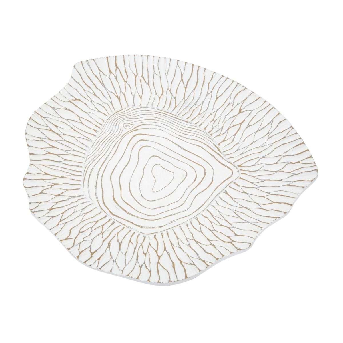 Piatto s/tasche resina cm 37x34x6