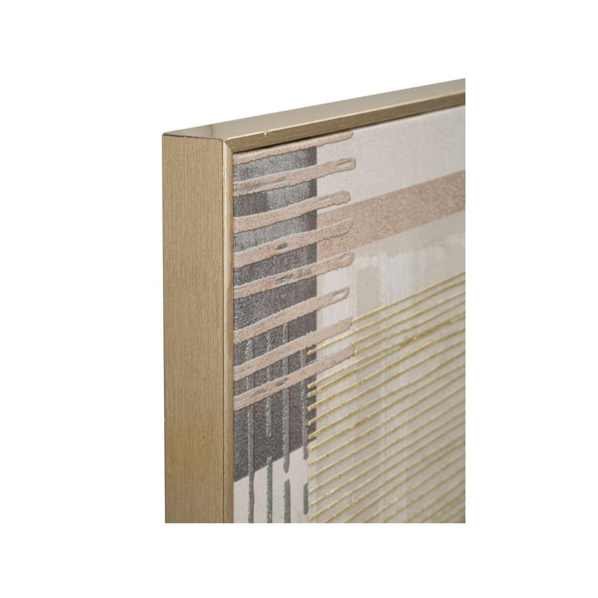 Stampa dipinta su tela lignes c/cornice -b- cm 60x3x60