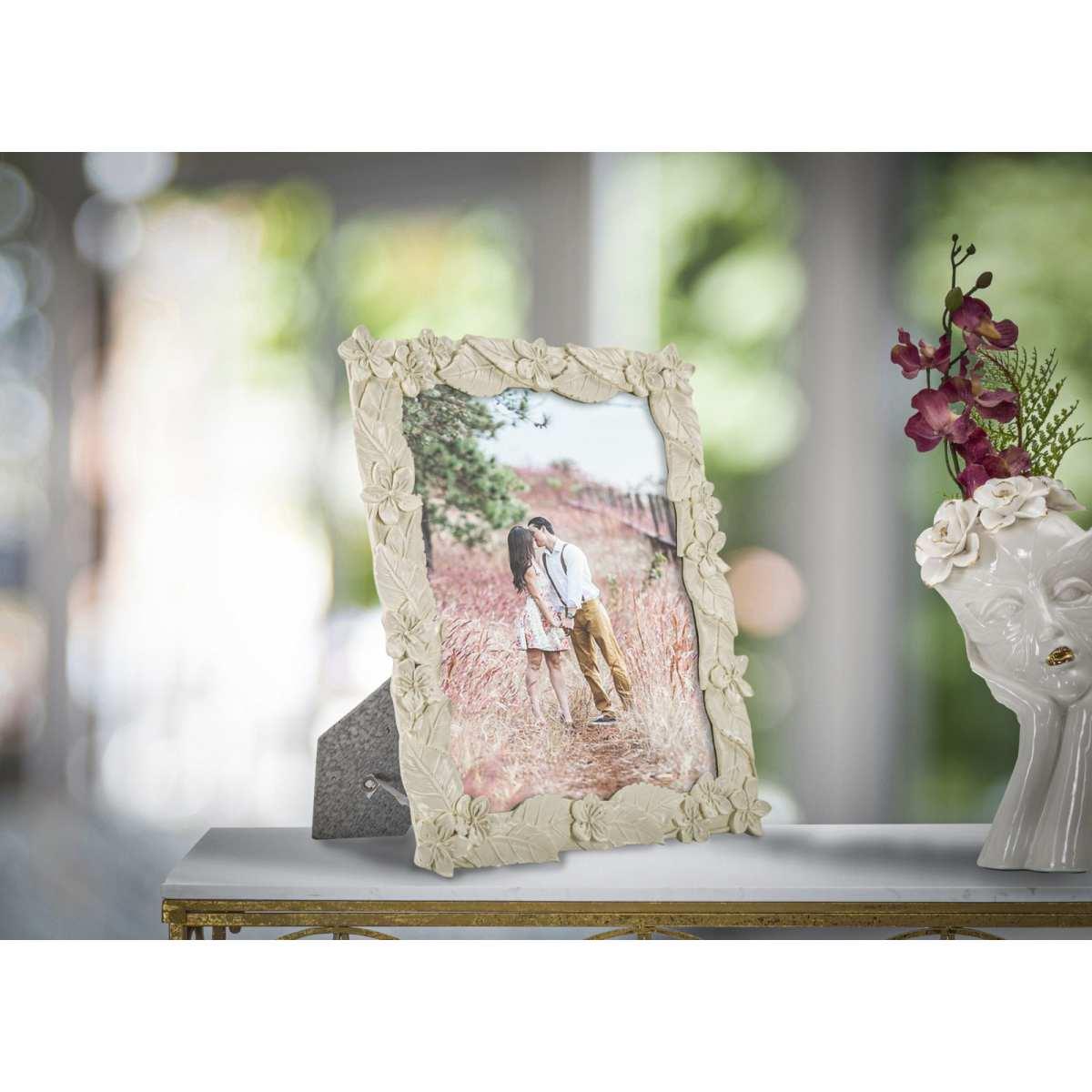 Cornice leaf cream cm 26x2x30,7 (misura interna cm 20x25) min 2