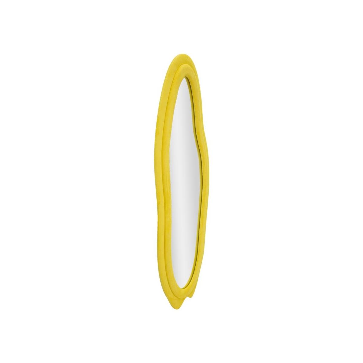 Specchio da muro chanel giallo cm 60x4x160 (misura specchio cm 38x137)