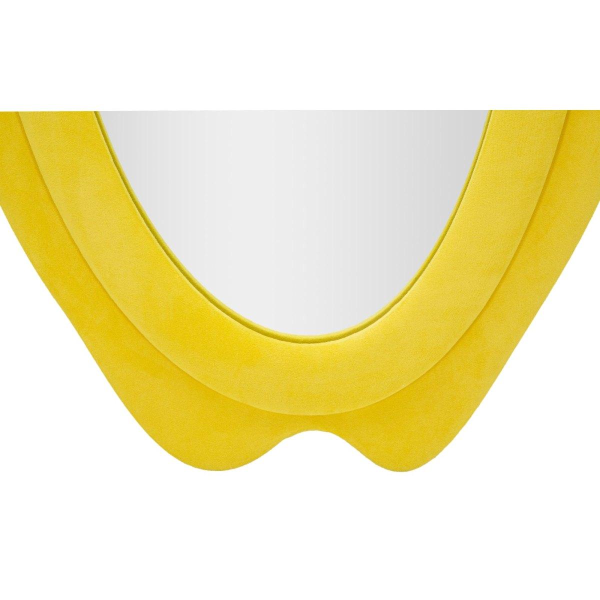 Specchio da muro chanel giallo cm 60x4x160 (misura specchio cm 38x137)