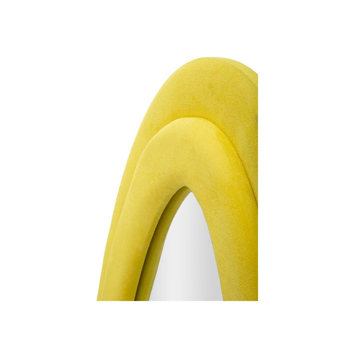 Specchio da muro chanel giallo cm 60x4x160 (misura specchio cm 38x137)