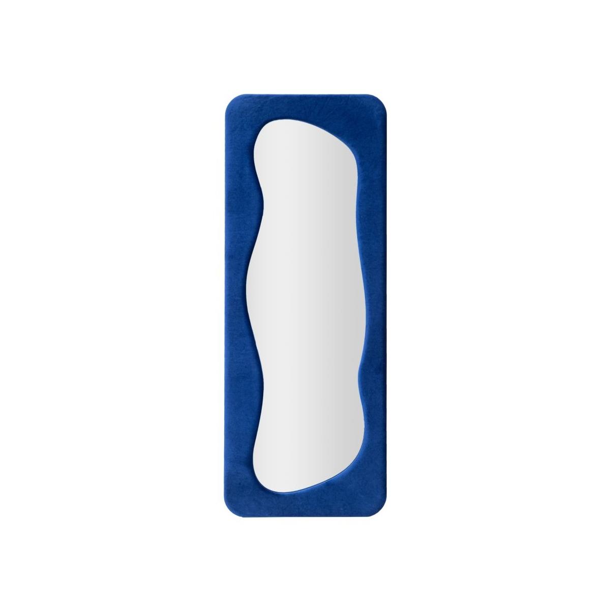 Specchio da muro theodor blu cm 60x4x160 (misura specchio cm 42x142)