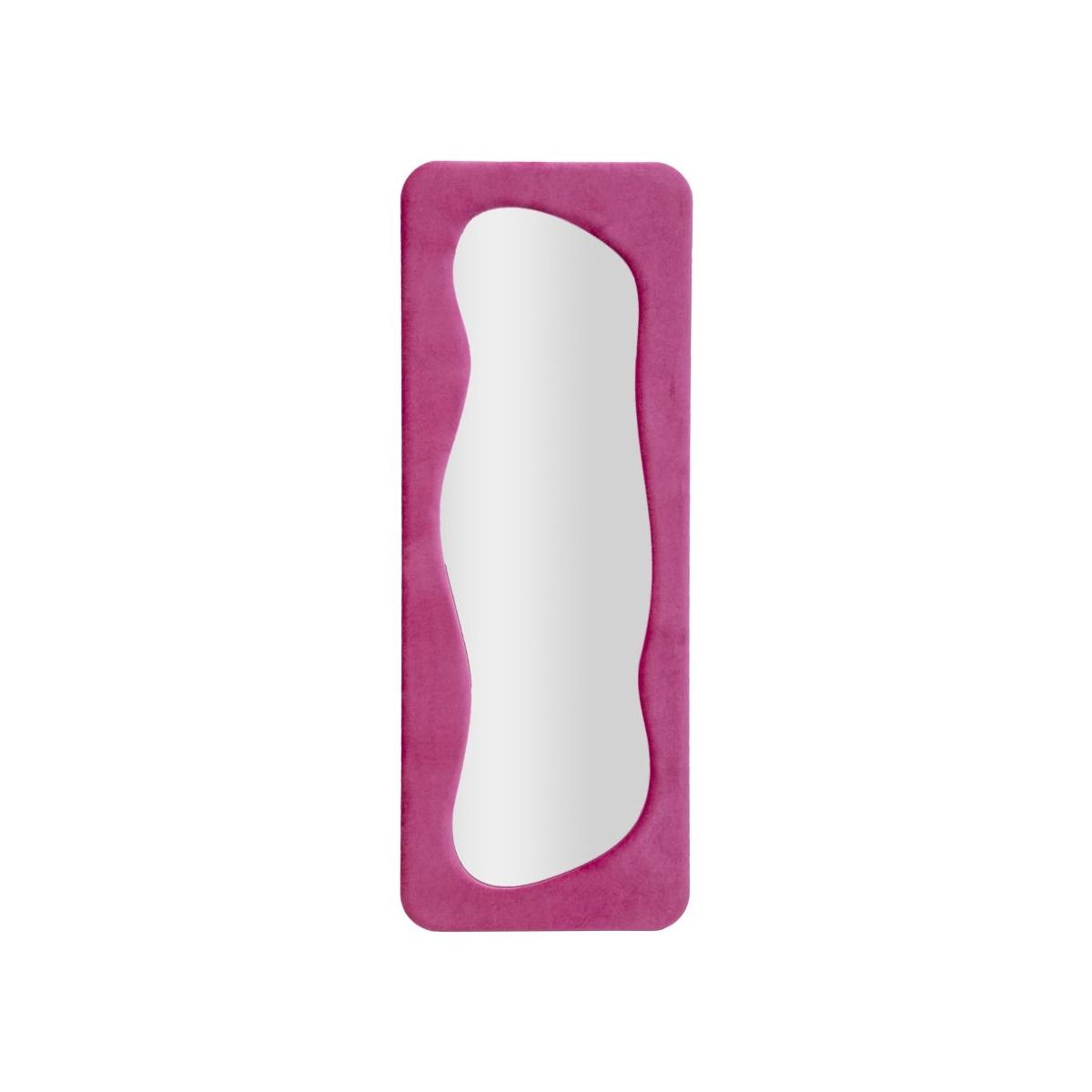 Specchio da muro theodor fuxia cm 60x4x160  (misura specchio cm 42x142)
