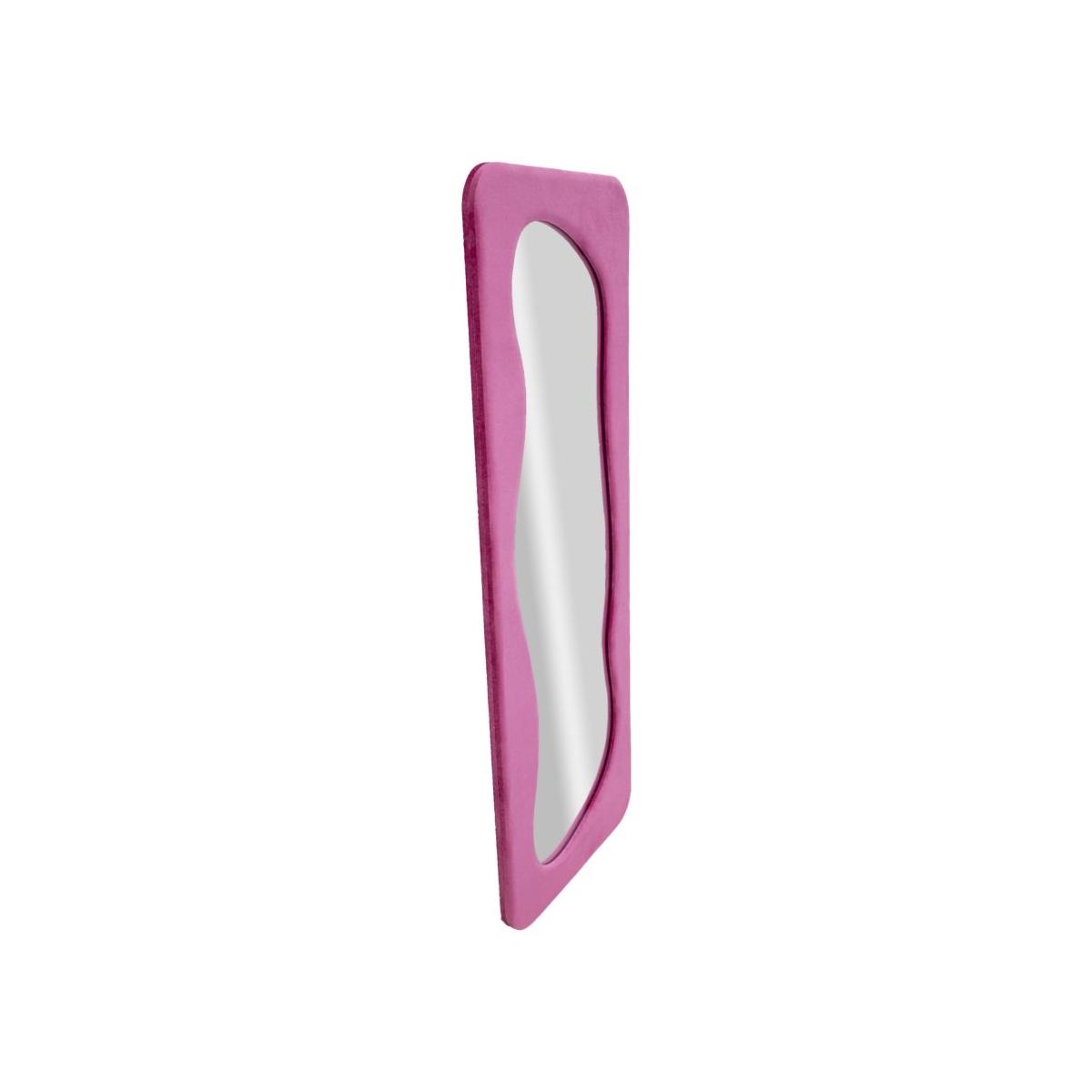 Specchio da muro theodor fuxia cm 60x4x160  (misura specchio cm 42x142)