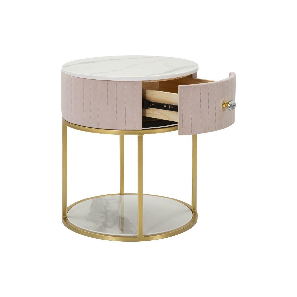 Comodino montpellier rosa cm Ø 42x48