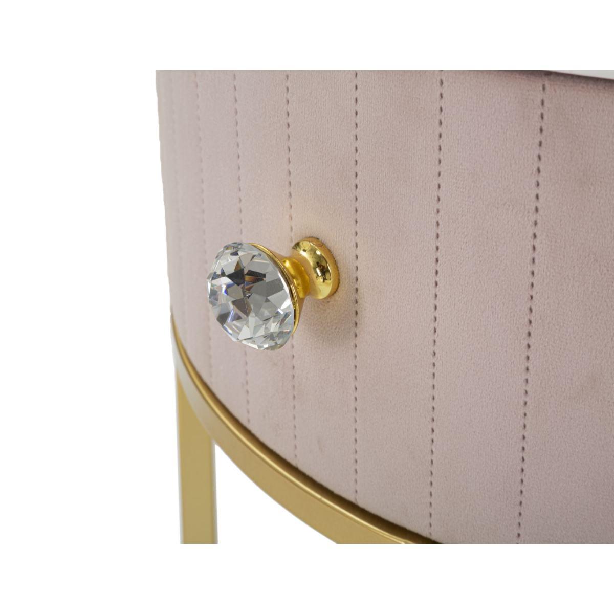 Comodino montpellier rosa cm Ø 42x48